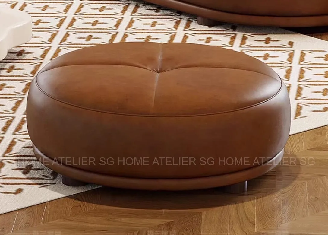 Rickford Revolving Swivel Chair Leather Sofa