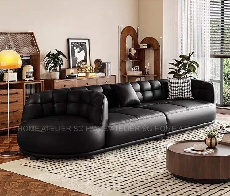 Rickford Revolving Swivel Chair Leather Sofa