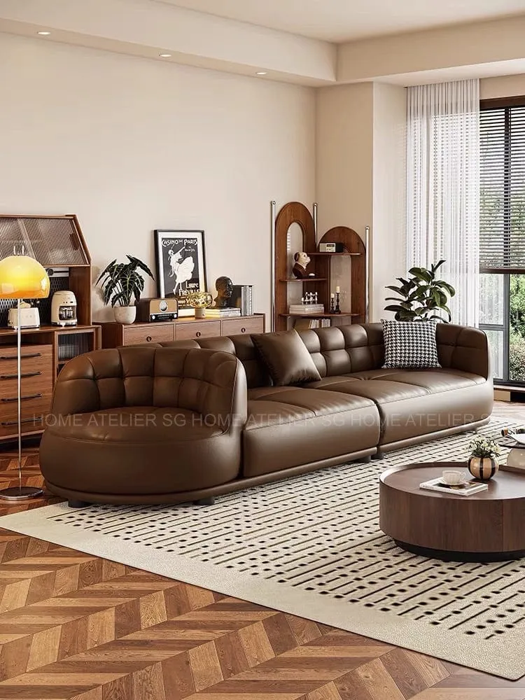 Rickford Revolving Swivel Chair Leather Sofa