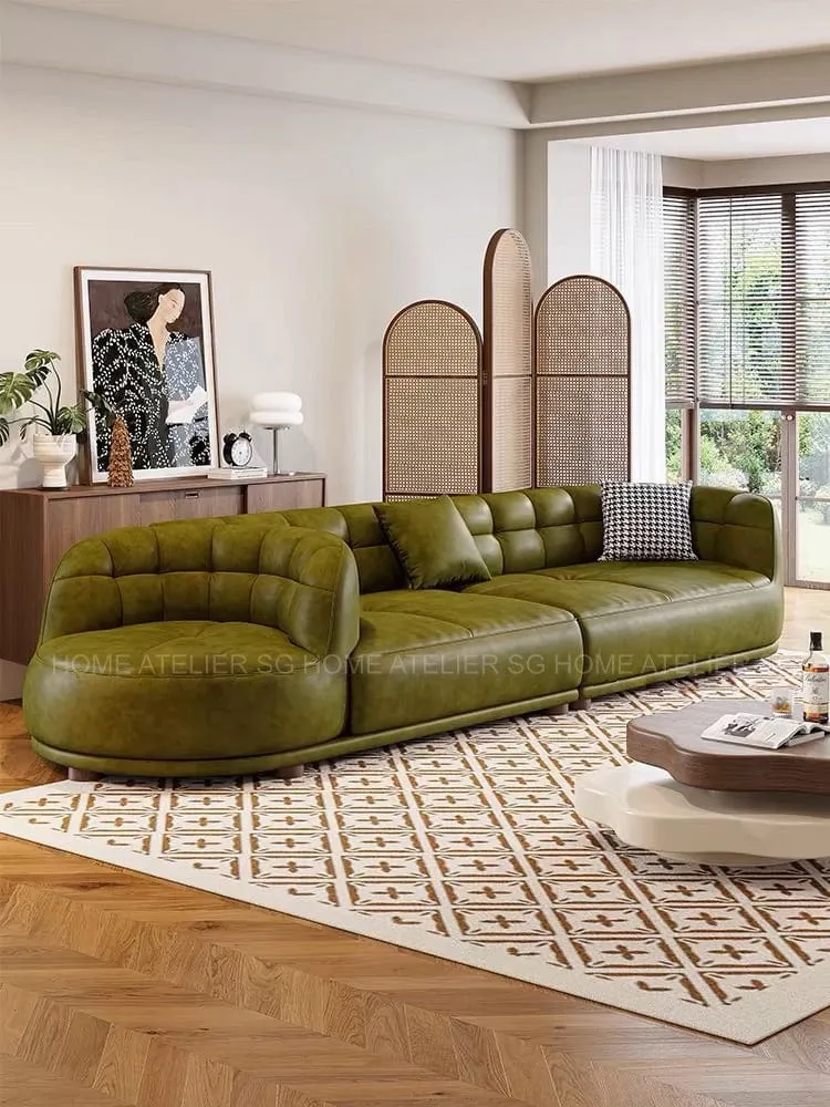 Rickford Revolving Swivel Chair Leather Sofa
