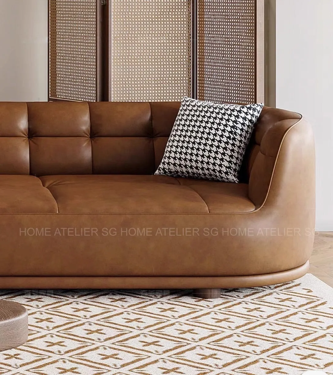 Rickford Revolving Swivel Chair Leather Sofa