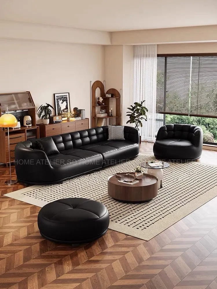 Rickford Revolving Swivel Chair Leather Sofa