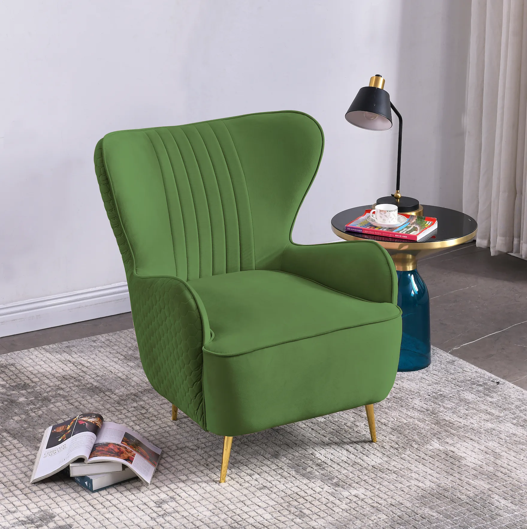 Rubeza Leo Lottie Collection Armchair - Grass Green 2