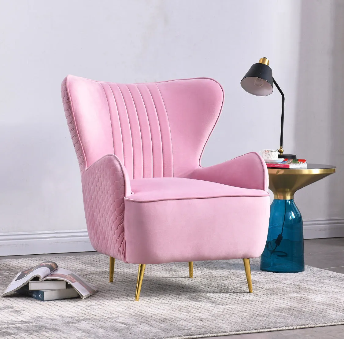 Rubeza Leo Lottie Collection Armchair - Taffy Pink