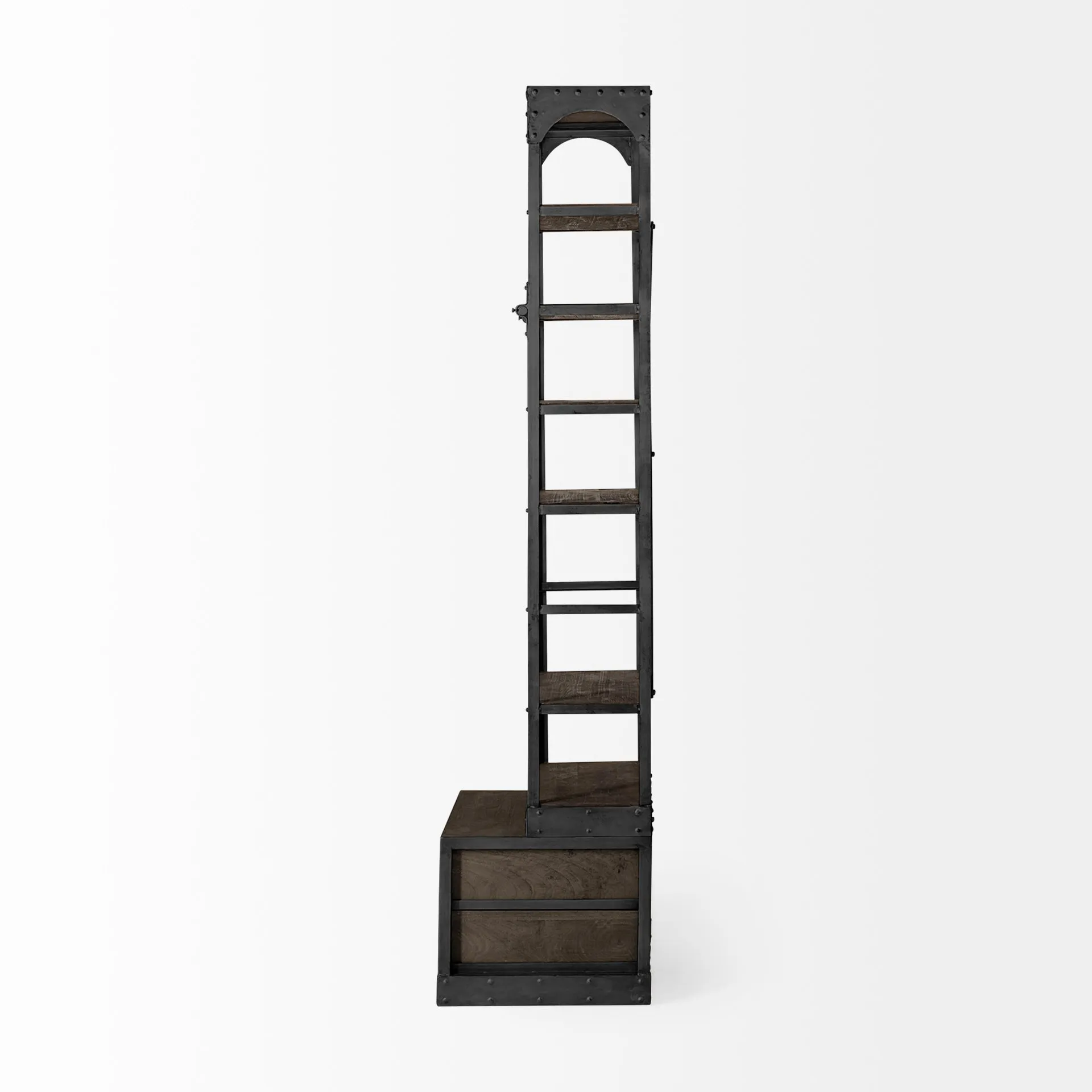 Small Bennett Bookcase with Gunmetal Frame