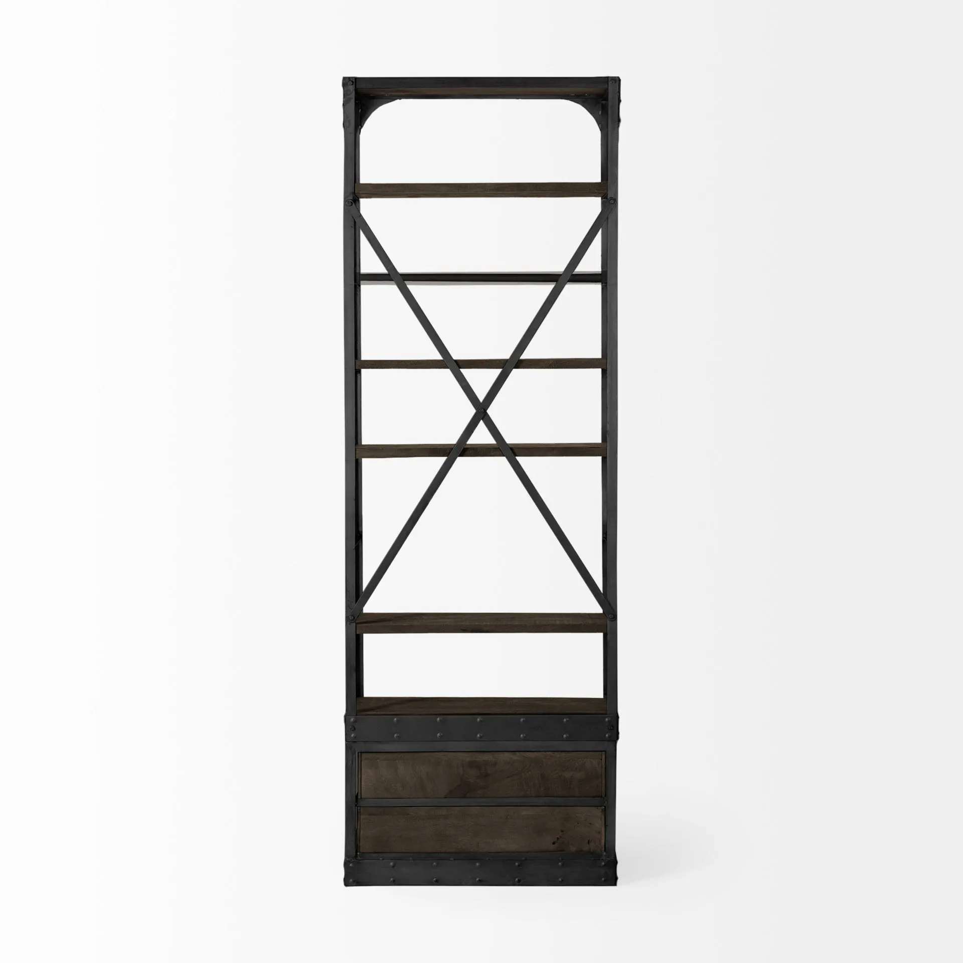 Small Bennett Bookcase with Gunmetal Frame