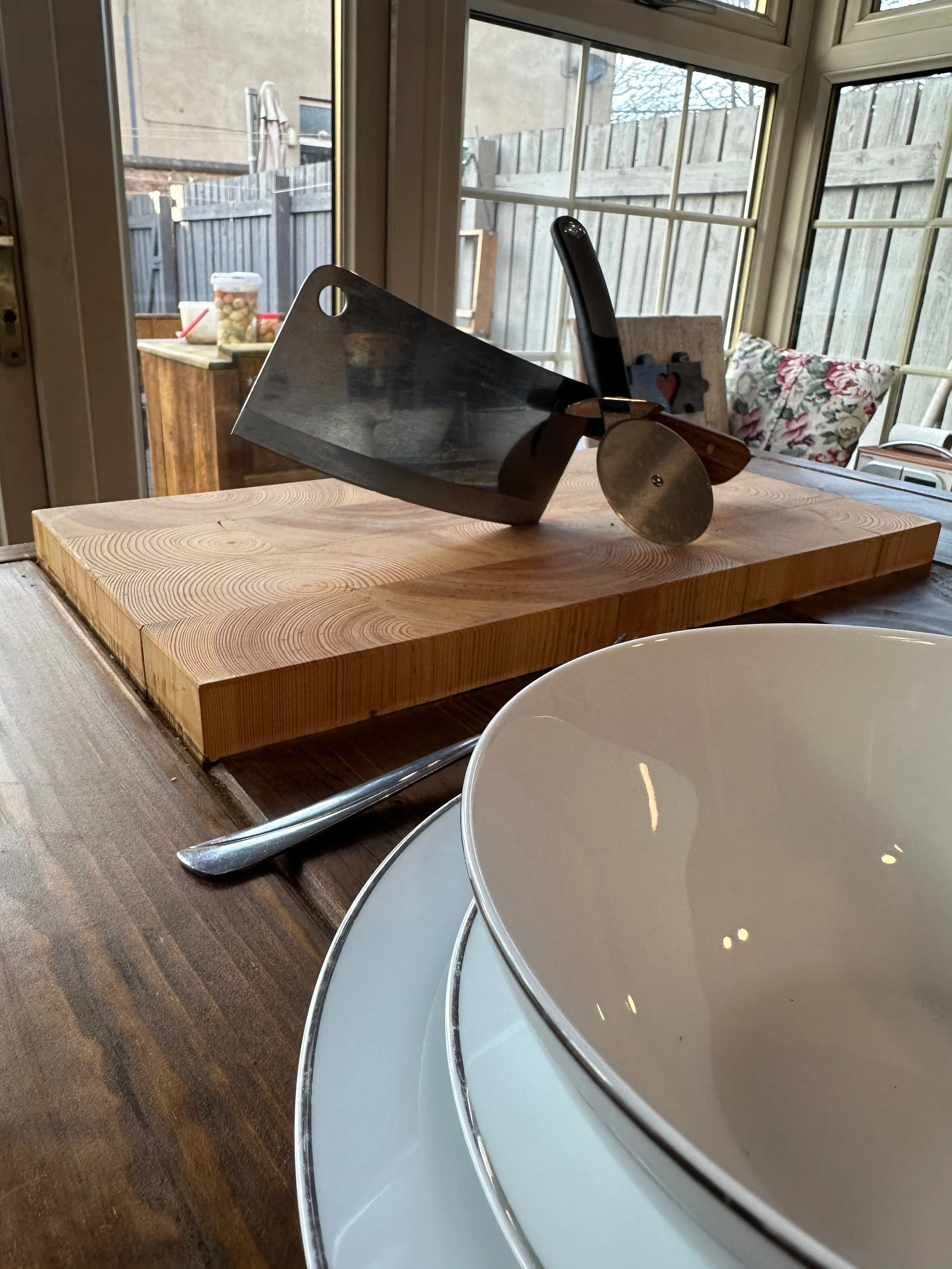 Solid Kitchen Island table. With Optional Built in Butchers Block, Drawers and Wine Rack