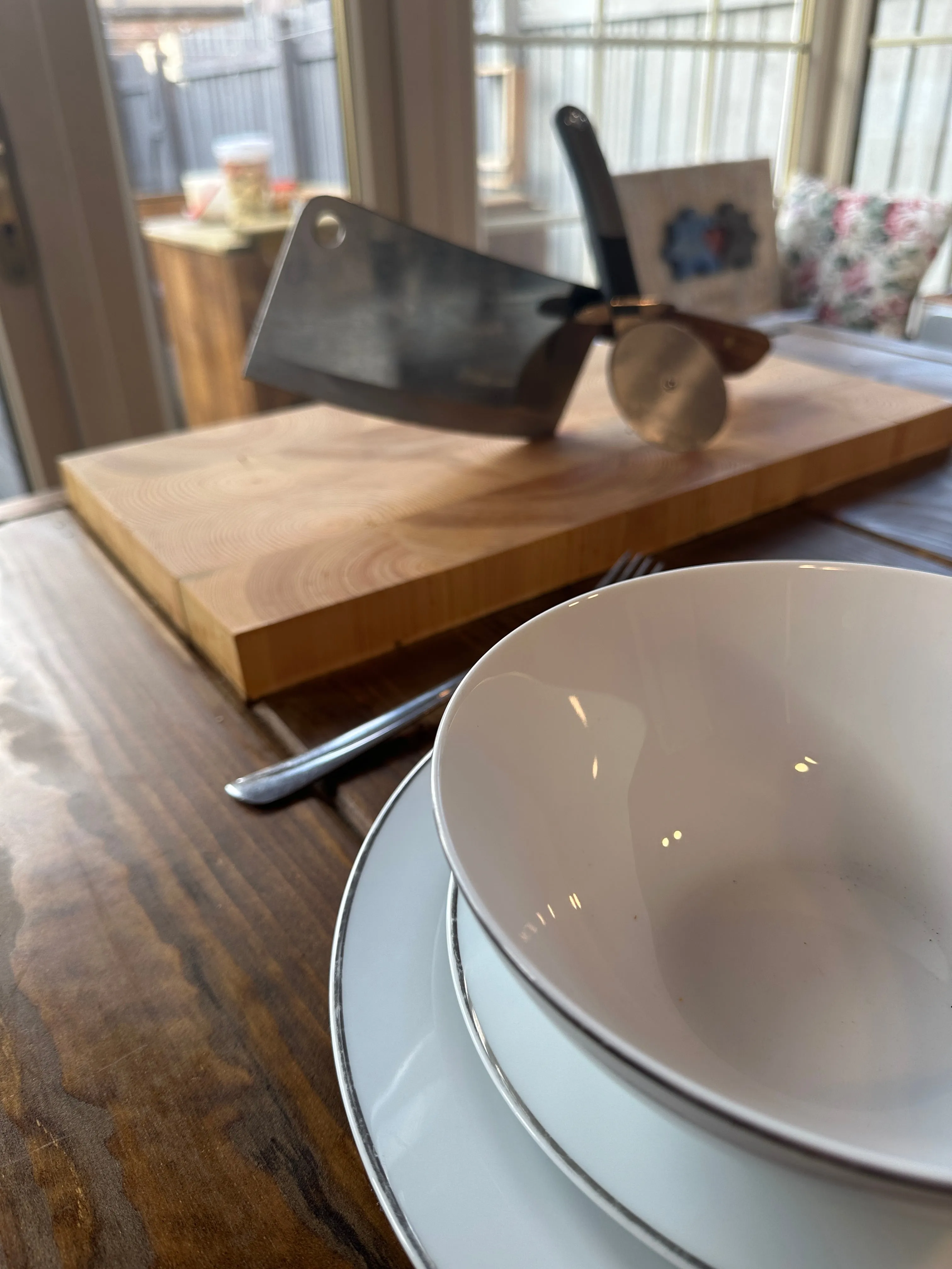 Solid Kitchen Island table. With Optional Built in Butchers Block, Drawers and Wine Rack