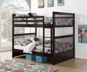 Splittable Espresso Double/Double Mission Bunkbed