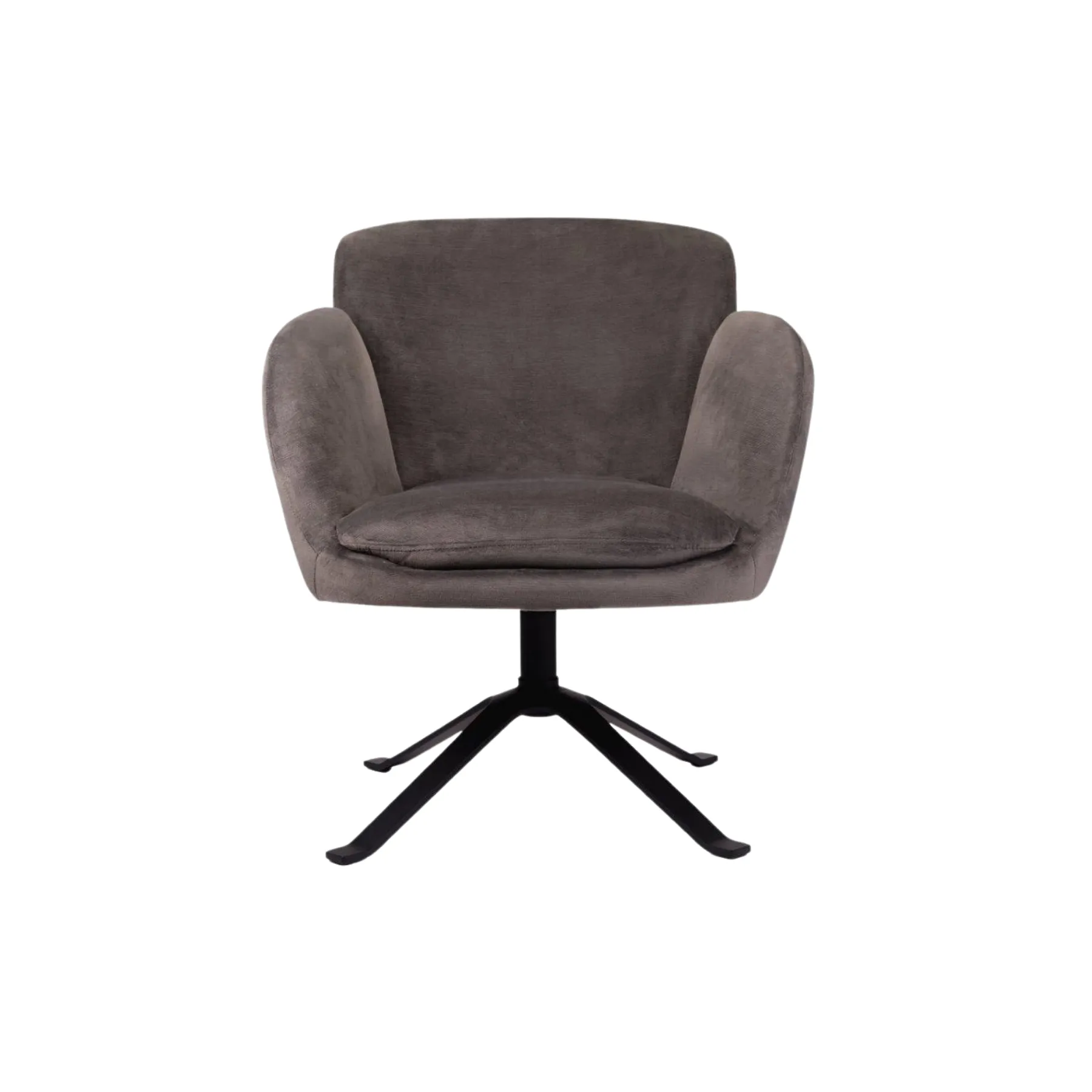 Voss Dark Grey Swivel Armchair