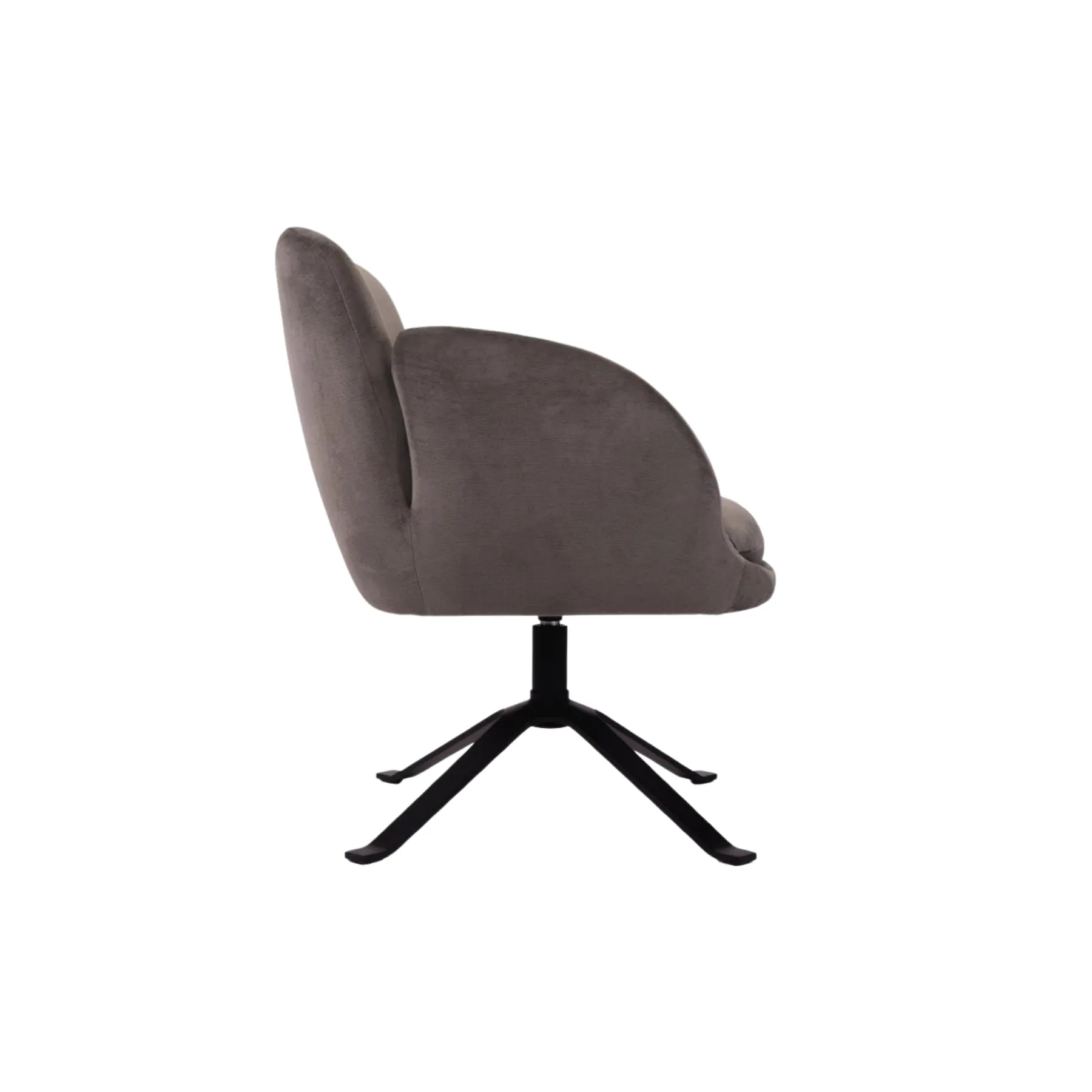 Voss Dark Grey Swivel Armchair